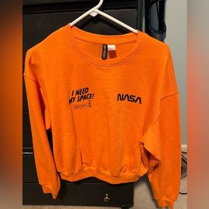 NASA Ladies Large Orange Sweatshirt, great condition